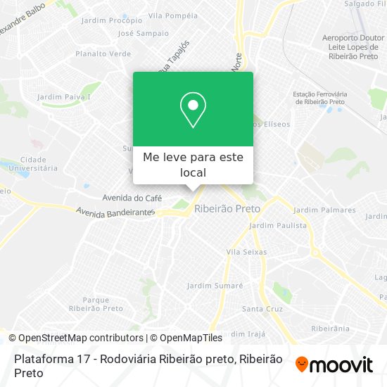 Plataforma 17 - Rodoviária Ribeirão preto mapa