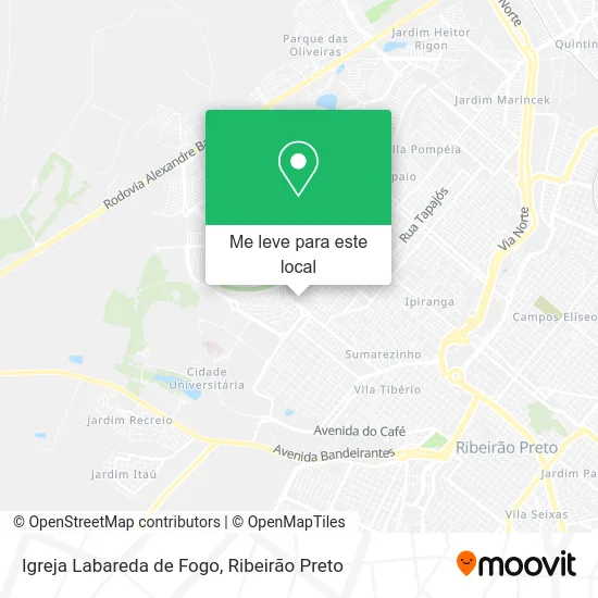 Igreja Labareda de Fogo mapa