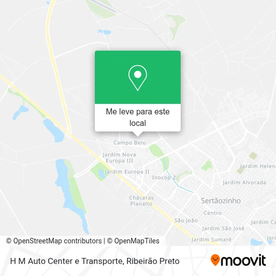 H M Auto Center e Transporte mapa