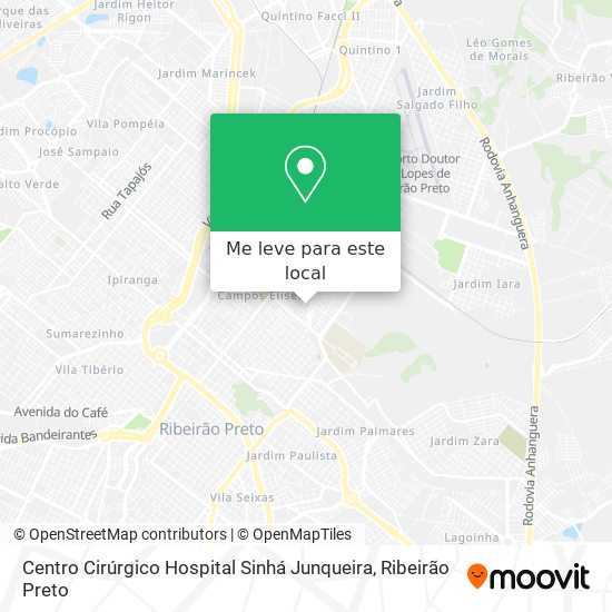 Centro Cirúrgico Hospital Sinhá Junqueira mapa