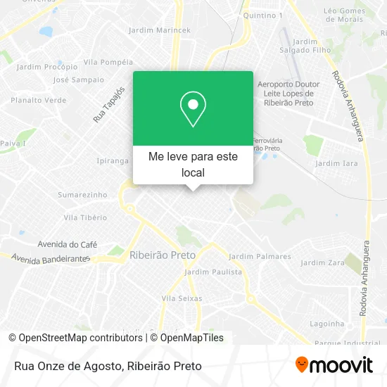 Rua Onze de Agosto mapa