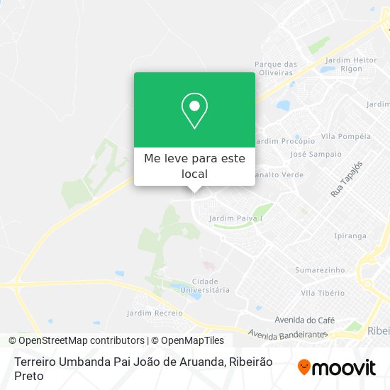 Terreiro Umbanda Pai João de Aruanda mapa