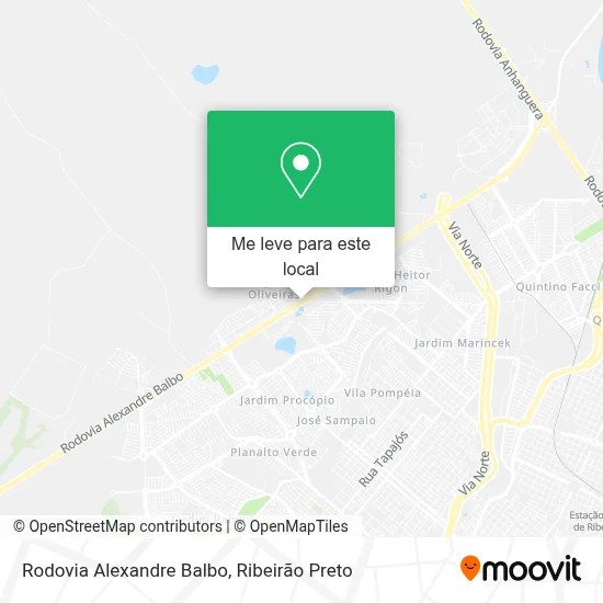 Rodovia Alexandre Balbo mapa