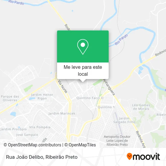 Rua João Delibo mapa