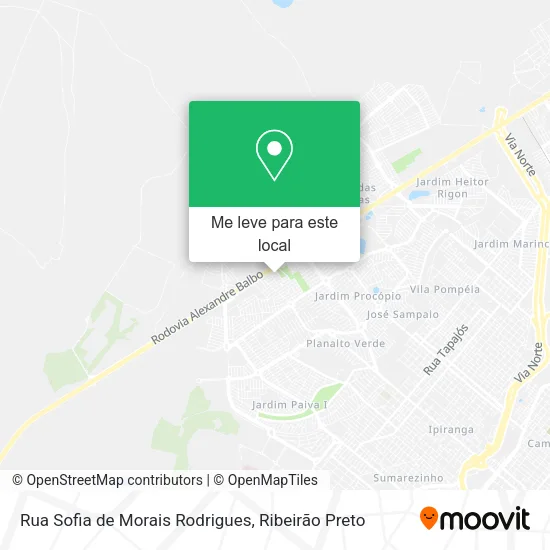 Rua Sofia de Morais Rodrigues mapa