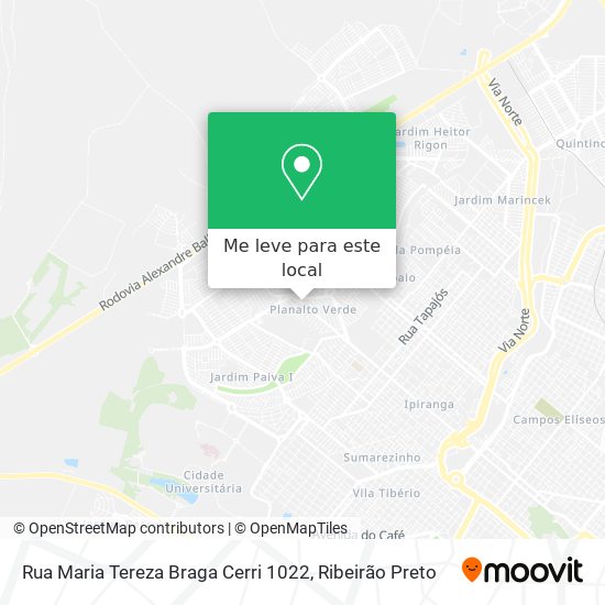 Rua Maria Tereza Braga Cerri 1022 mapa