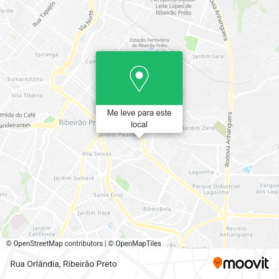Rua Orlândia mapa