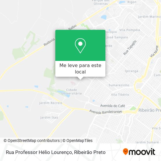 Rua Professor Hélio Lourenço mapa