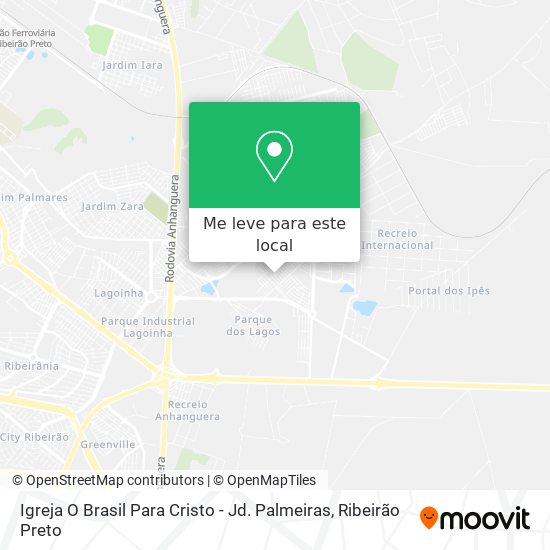Igreja O Brasil Para Cristo - Jd. Palmeiras mapa