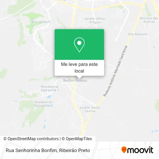 Rua Senhorinha Bonfim mapa