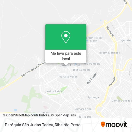 Paróquia São Judas Tadeu mapa