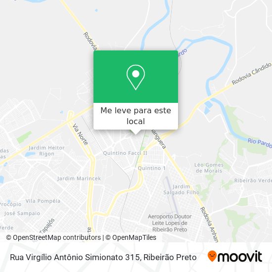 Rua Virgílio Antônio Simionato 315 mapa