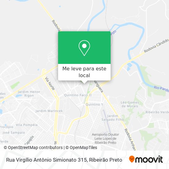 Rua Virgílio Antônio Simionato 315 mapa
