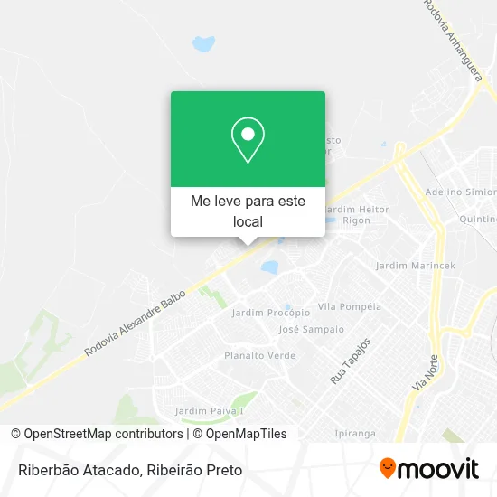 Riberbão Atacado mapa
