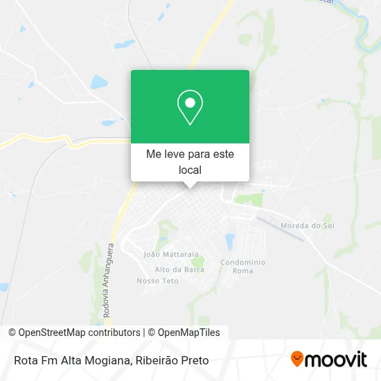 Rota Fm Alta Mogiana mapa