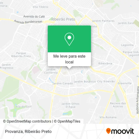 Provanza mapa