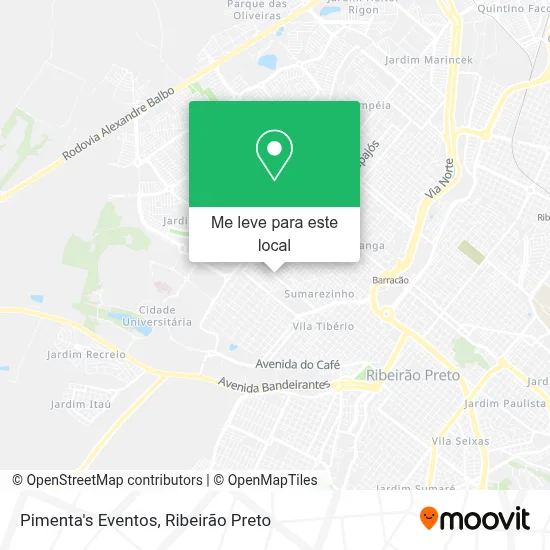 Pimenta's Eventos mapa