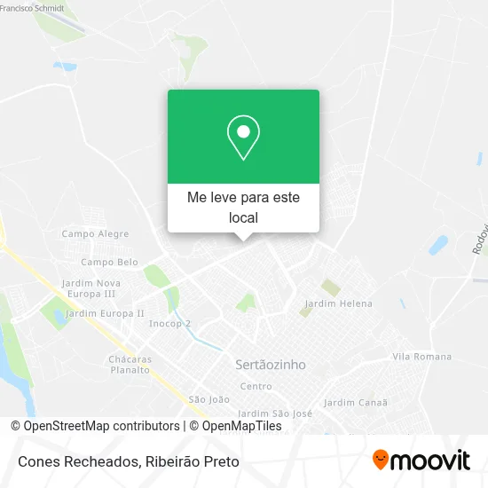 Cones Recheados mapa