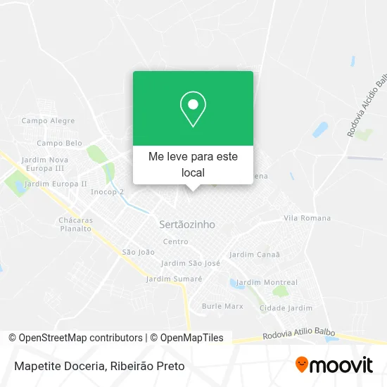 Mapetite Doceria mapa