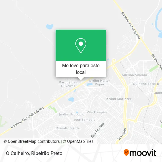 O Calheiro mapa
