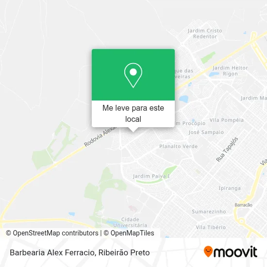 Barbearia Alex Ferracio mapa