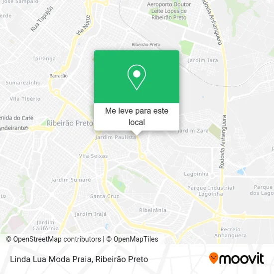Linda Lua Moda Praia mapa