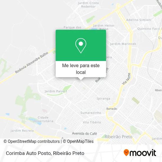 Corimba Auto Posto mapa
