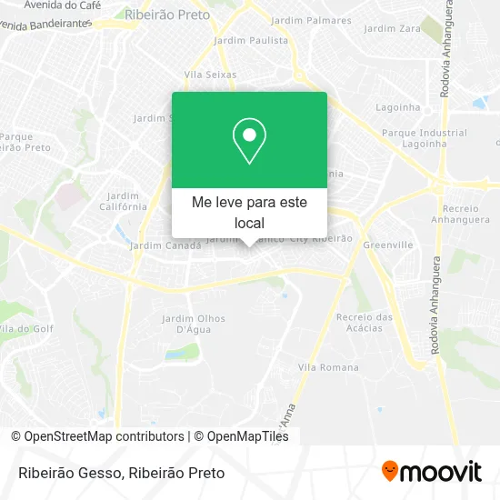 Ribeirão Gesso mapa