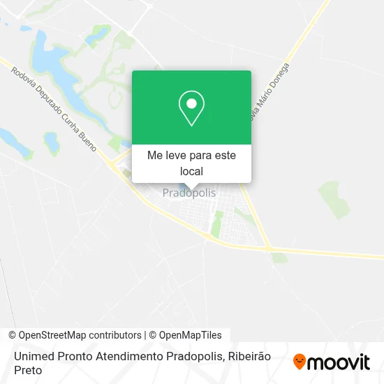 Unimed Pronto Atendimento Pradopolis mapa