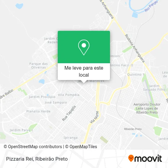 Pizzaria Rei mapa