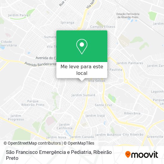 São Francisco Emergência e Pediatria mapa
