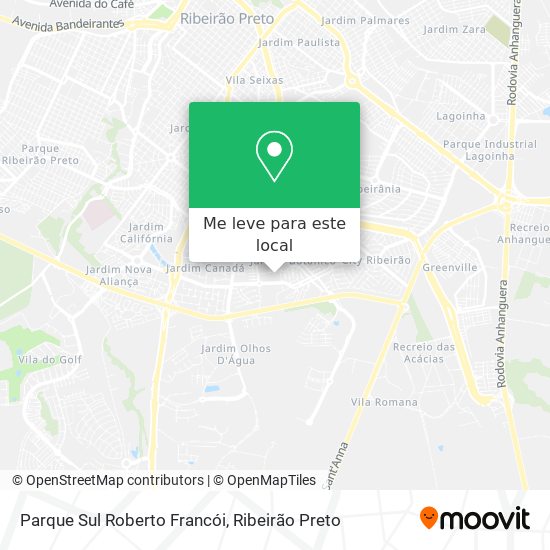Parque Sul Roberto Francói mapa