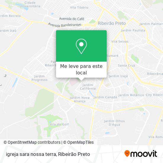 igreja sara nossa terra mapa