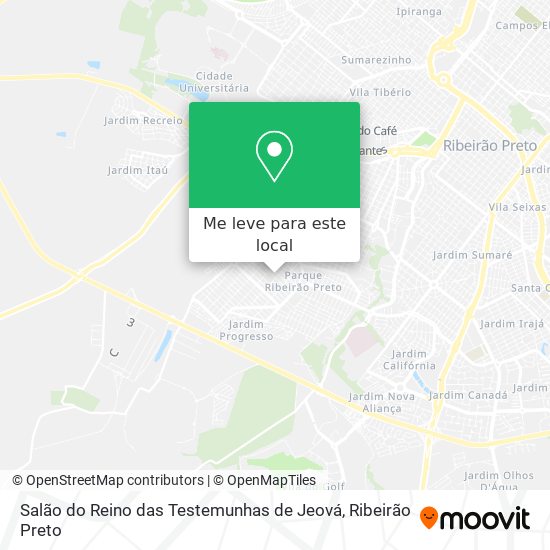 Salão do Reino das Testemunhas de Jeová mapa