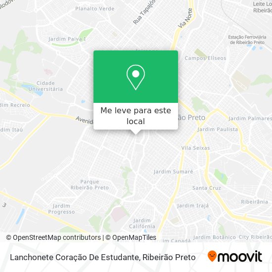 Lanchonete Coração De Estudante mapa