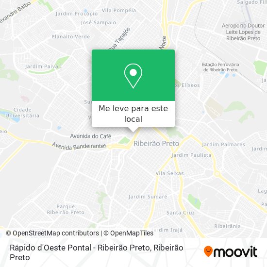 Rápido d'Oeste Pontal - Ribeirão Preto mapa