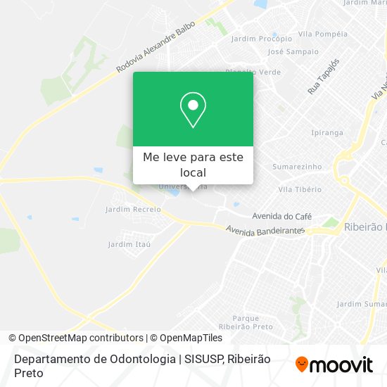 Departamento de Odontologia | SISUSP mapa