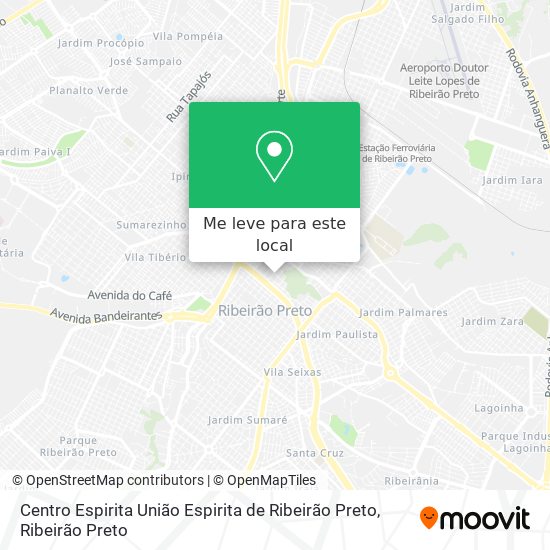 Centro Espirita União Espirita de Ribeirão Preto mapa