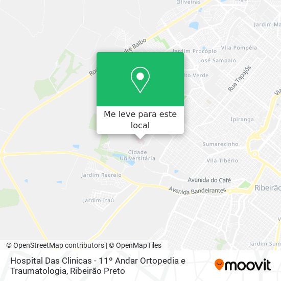 Hospital Das Clinicas - 11º Andar Ortopedia e Traumatologia mapa