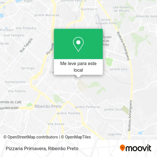 Pizzaria Primavera mapa