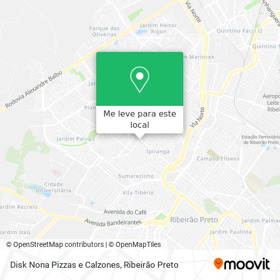 Disk Nona Pizzas e Calzones mapa