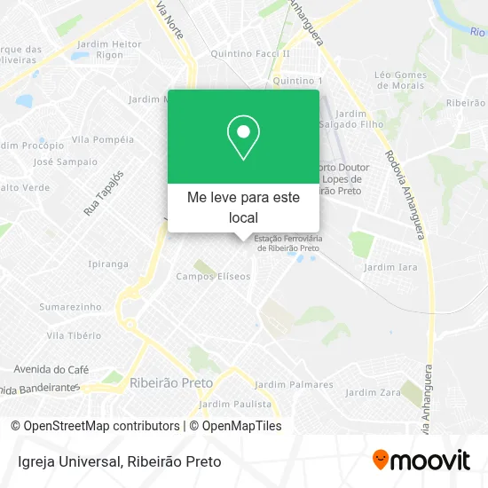 Igreja Universal mapa