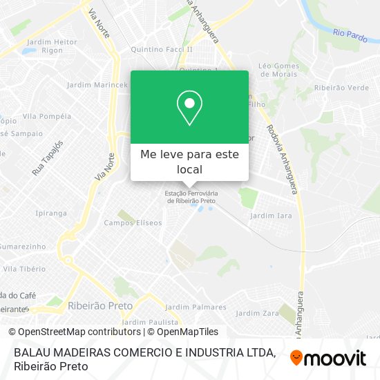 BALAU MADEIRAS COMERCIO E INDUSTRIA LTDA mapa