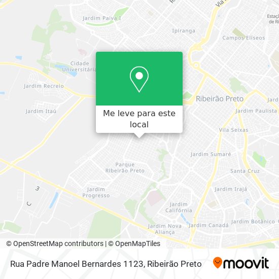 Rua Padre Manoel Bernardes 1123 mapa