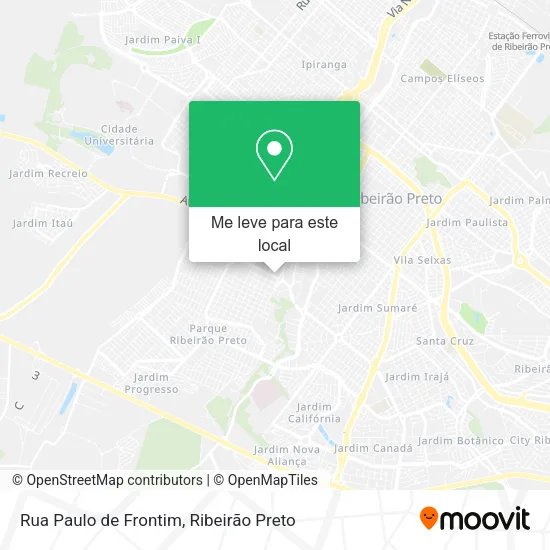 Rua Paulo de Frontim mapa