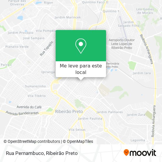 Rua Pernambuco mapa