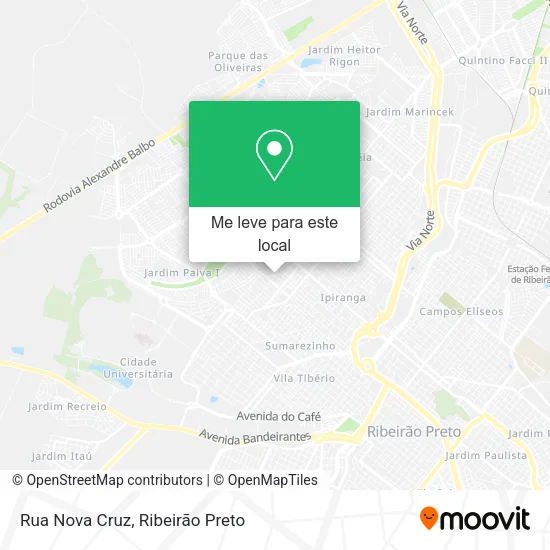 Rua Nova Cruz mapa