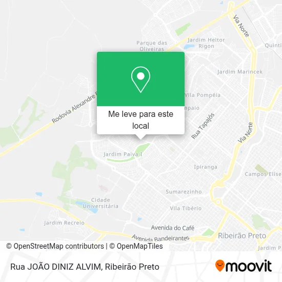 Rua JOÃO DINIZ ALVIM mapa