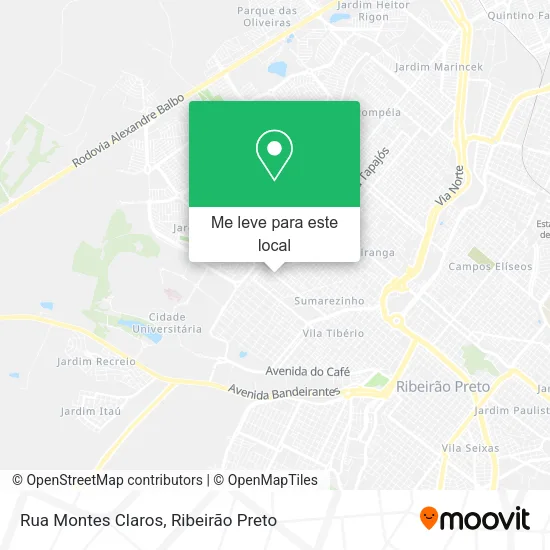 Rua Montes Claros mapa