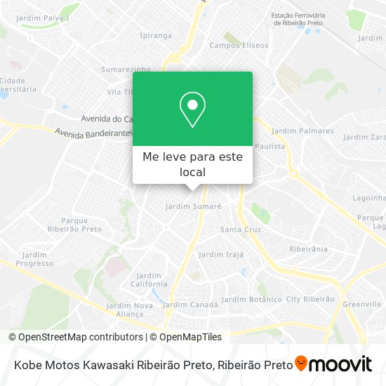 Kobe Motos Kawasaki Ribeirão Preto mapa